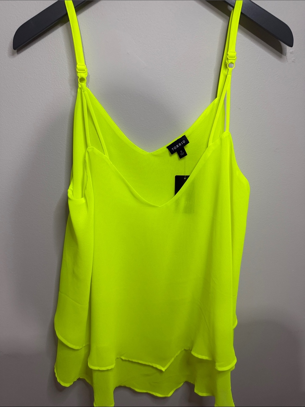 torrid Neon Yellow Double-Layer Spaghetti Strap Cami